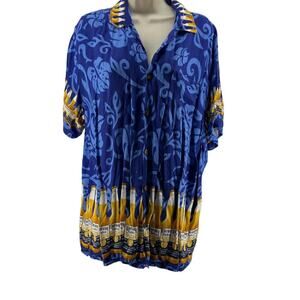 Corona Extra Beer Bottles Button-Front Short-Sleeve Hawaiian Mens Xlarge